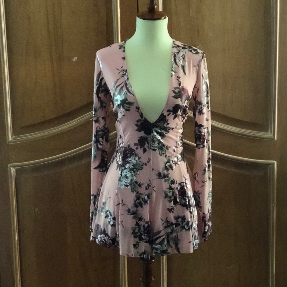 PL Pink Floral Romper
